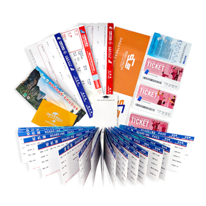 180-210g Thermal Paper Card for Airline Boarding Pass Entrance Ticket Sticker